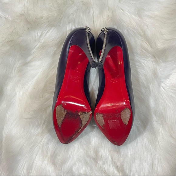 Christian Louboutin Rolandzip Purple Leather Heels - Picture 9 of 11